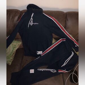 Track Set - Champion Legacy Basketball Contrast Details Fleece Hoodie / Pants